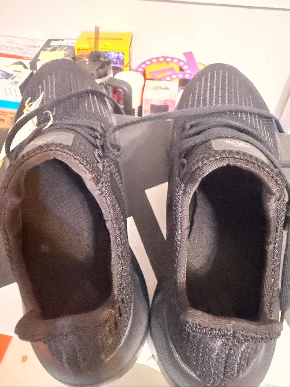 adidas Men’s Black Knit Sneakers with Gum Outsole
